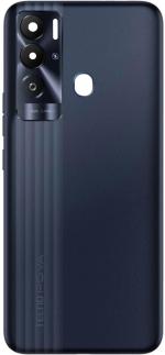 PURPLESAVVY Obsidian Black Plastic Side Volume And Power Buttons Back Panel For Tecno Pova Neo