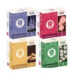 FLAAR Premium Hand-Made Incense Dhoop Cones | Made with Recycled Flowers | No Charcoal | 400 Grams | Pack of 4 | Rose | Sandal | Mogra | Lavender | for Pooja and Meditation| with earthen Stand