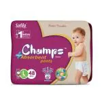 Champs Baby Diaper High Absorbent Pants- Large (48 Pcs)