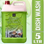 BLISS & BLUSH Dishwash Liquid 5 Liter Green | Baby Safe, Skin Safe, Pet Safe | Eco-Friendly, Non-Toxic, Biodegradable