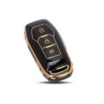 FLYGEAR Black Tpu Key Cover For Ford Aspire Figo Endeavour New Ecosport New Fiesta 2Nd