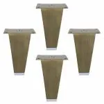LAPO 4 inch Sofa Legs for Sofa Hardware Leg / Square Cone Shape(Antique Finish) Pack of 4 pcs L-99-4 inch-Lege-Antique-4 pcs