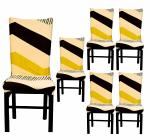 KRETIX Dining Chair Cover Hypo-allergenic, High-Tenacity Polyester Cream Color Pack of 6-VK-20