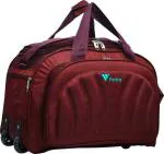 FEDRA Red Polyester Strolley Duffle Bag with Wheels - 60 L