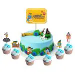 Festiko Set of 7 Pcs Krishna Janmashtami Decoration Combo (Cake & Cupcake Toppers), Cake Decoration Supplies, Kanha Bal Gopal Janmashtami Decoration