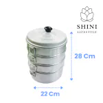 SHINI LIFESTYLE ALUMINIUM MOMOS STEAMER CAPACITY 7 LITER 115 momos , MOMO STAND