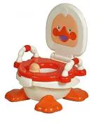 Goyal's Duck Shape Potty Training Seat with Removable Bowl and Closable Cover (Red)
