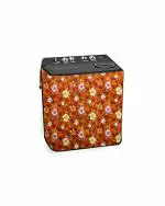 The Furnishing Tree Washing Machine Cover Floral Yellow Compatible for GODREJ 7.2KG Semi-Automatic Top Loading WSEDGE CLS+ 7.2 TN3 M ROBL