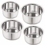 UPEN Platinum Stainless Steel Tope/Patila (1, 2, 2.5 & 3) liters Capacity (20 cm Diameter) - Silver (Gas Stove Friendly)