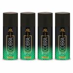 ST-JOHN Cobra Sports Limited Edition Deodorant Spray for Men Long lasting Protection 150ml Each (Pack of 4)
