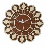Nozvera Wooden Wall Clock for Home Decor Vintage Wall Clock for Home Antique Wooden Big Size Wall Clock for Home Stylish , Living Room, Office and Hall (37X37 Centimeter) (WD&BG)