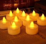 LAZZRI Tea Light Mini LED Plastic Candles Yellow Diya Light (Pack of12) Flameless & Smokeless Tea Light Candle Decorative for House, Diwali, Christmas, Festival, Events Decor Candles
