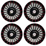 PRIGAN Black Red Wheel Cover 14