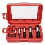 Screw Extractor Set Damaged Nut Screw Extractor Bolt Stud Remover , Screwdriver Tool Kit , Red , 8 Pieces