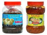 Natraj The Right Choice Homemade Taste Amla Murabba and Mix Pickle Pachranga Achaar - 1 kg Each