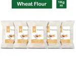 Trinetra Whole Wheat Flour 5 kg (1Kg X 5 Pack)