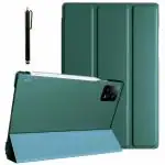 ProElite Cover for Xiaomi Mi Pad 6 Case Cover 11 inch Flip Stand Cover with Transparent Back & Stylus Pen [Auto Sleep Wake Support], Dark Green