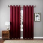 Jvin Fab Maroon Velvet Curtains, 2.59 X 2.13 X 0.03 M (Set Of 2)