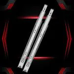 Harrison Telescopic Ball Bearing Slide 0802 | Drawer Channel Stainless Steel | 14 inch Soundless Modular Kitchen Drawer Slides | Rust Free | Load Bearing Capacity 45 kg | Furniture Hardware