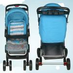 Sunbaby Divine Blue Baby Stroller with Light Weight Foldable Umbrella Canopy (0-3 Y)