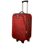 Skyline Red Polyester 20 Inch Expandable Spinner Luggage Suitcase with Number Lock 55 L