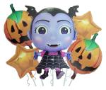 Jagmag Vampire Spooky Pumpkin Halloween Theme Foil Balloons (pack of 5)