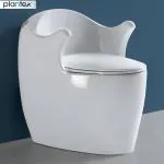 Plantex Commode for Toilet/Floor Mounted Ceramic Western Toilet/Imported Commode/Rim Commode with Soft Closing Seat - S Trap Outlet (White)