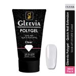 Gleevia PolyGel Nail Art Quick Building Clear 30ml Pack - Quick Nail Extension Gel