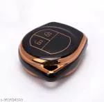 URBAN CAR DECOR TPU Car Key Cover Black & Golden Compatible for Maruti Suzuki Swift, Baleno, Brezza, Ciaz, Celerio, Wagonar, S-presso, S-Cross