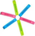 Fitaza Bag Sealing Clips Large, Medium, Small BPA Plastic Plastic Clips (Set of 18, Multicolor)