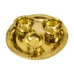 Spillbox Traditional Handcrafted Brass Aarti Plate for Pooja/Worship - SIZE2