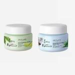 SMART BEAUTY Oriflame LOVE NATURE Hydrating Face Cream with Organic Aloe Vera & Coconut Water and Mattifying Face Lotion with Organic Tea Tree & Lime (2 Items in the set)