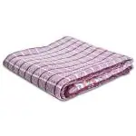 Strotam Pure Cotton Handloom Bath Towel Large Size Bankura Gamcha (Set of 2 Purple)
