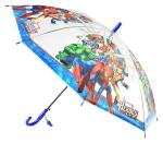 CHAATEWALA Multicolor Cartoon Printed Transparent Superhero Umbrella (68 x 86 x 5 cm)