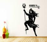 LANSTICK Multicolor Lord Shiva Image Self Adhesive Wall Sticker