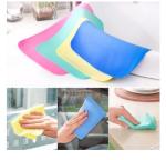 QINPIN Super Water Absorbent Cloth for Kitchen, table top ,window glass ,marble, Washroom, car cleaning(Pack of 2)