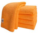 Softspun Orange Microfiber Cloth (Pack of 5)