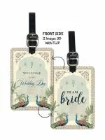 Lentikart 3D Lenticular Luggage Tag Single Piece | Bride Tags for Marriage Destination Wedding Gift | Luggage/Bag/Travel ID Label Tags for Suitcase