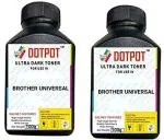 Dotpot Toner Powder for USE in Brother HL-1110,HL-1111, HL-1112, HL-1118, DCP-1510, DCP-1511, DCP-1512, DCP-1518, MFC-1810, MFC-1811, MFC-1813, MFC-1815, MFC-1818, Xerox DP P115B Printers Pack of 2