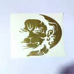 101 DESIGNS POINT , PACK OF HANUMAN GOLDN ORIGINAL HANDMADE STICKER SIZE 5 BY 6 IN