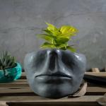 GREYT Best Topograph Dark Concrete Ashtray with a Contoured Design | Contemporary and Monochromatic Appeal