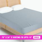 Poshleafs Premium Waterproof Cotton Mattress Protector/Bed Cover| Breathable with Elastic Fitted Straps (Single (78