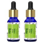 Rey Naturals Tea tree oil for Aromatherapy Tea Tree Essential Oil for Healthy Skin, Face and Hair 100 Percentage Organic Remedy for Dandruff Acne 30 ml super saver combo