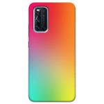 MobiEra Vivo V19 Rainbow Gradient Design Plastic Hard Case Cover