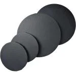 Artrina Round Canvas, 4Pcs Professional Stretched Circle Canvas Board For Painting, Acrylic Pouring - 12'' & 8'' (Black) Multicolor Canvas Board