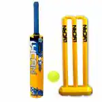 LYCAN Beast PVC Cricket Bat Kit for All Age Groups (2 Number for Age 6-7 Year; Yellow)