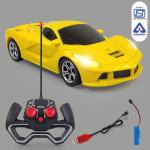 KIWI Kool Attractive Remote Control Chargeable Racing Cars for Kids With lights (Yellow)