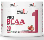 Pro1 Supplements PRO BCAA Powder, for Men & Women Strawberry Flavour 180gm