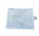 CRAFTWAFT PHYSICAL MAP OF EUROPE BLANK 67 gsm Project Paper (Set of 100, White)
