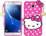 Cloudza Samsung Galaxy J1 Ace Pink and White Silicon Scratch Resistant Mobile Back Cover